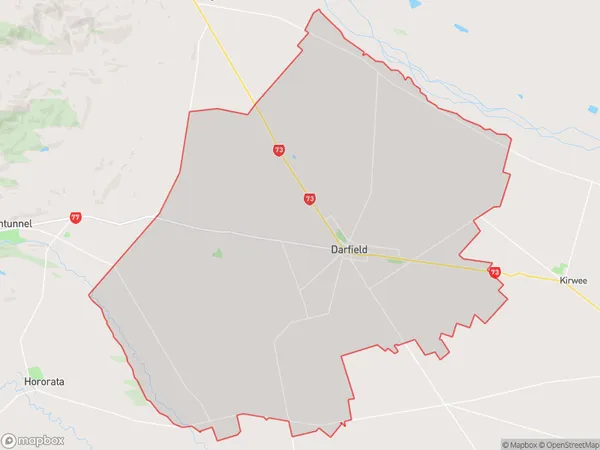 Darfield, Canterbury Polygon Area Map