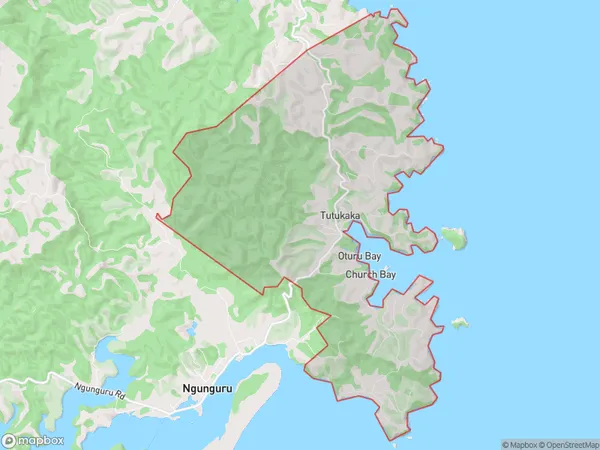 ZipCode 0153 Map for Tutukaka