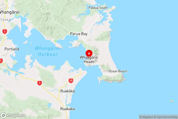 Whangarei Heads,Northland Region Map