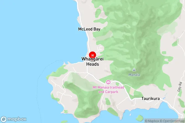 Whangarei Heads,Northland Area Map