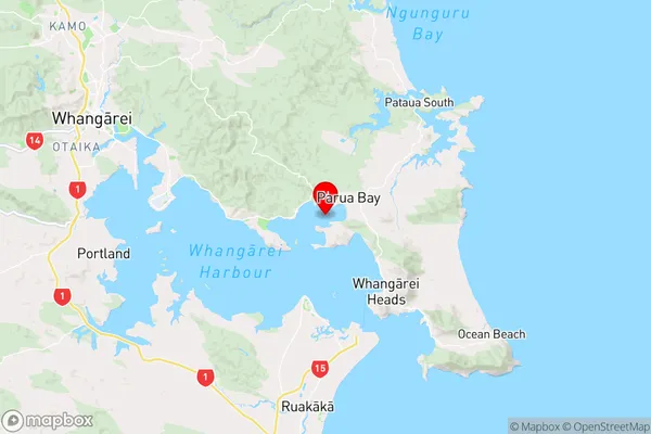 Parua Bay,Northland Region Map