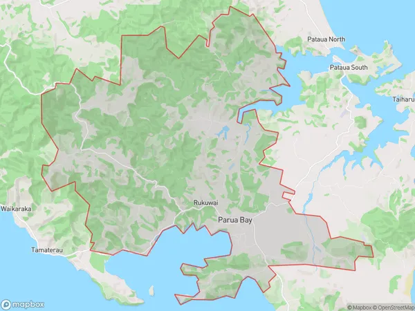 Parua Bay, Northland Polygon Area Map