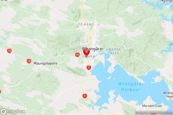 Raumanga,Northland Region Map