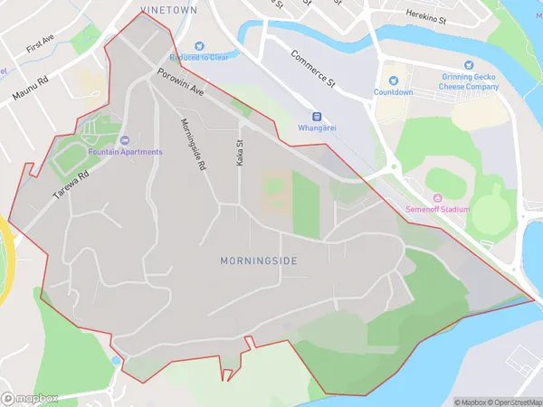 Morningside, Northland Polygon Area Map