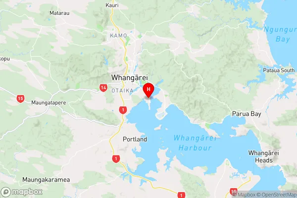 Port Whangarei,Northland Region Map