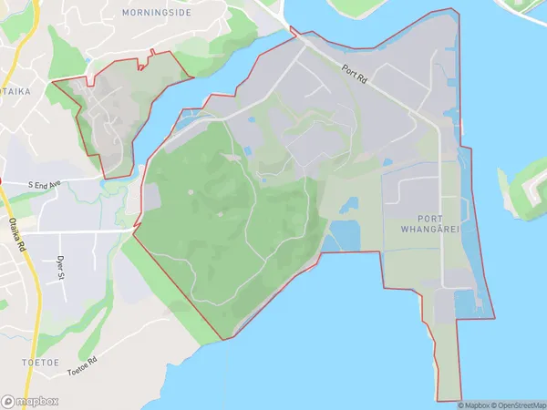 Port Whangarei, Northland Polygon Area Map