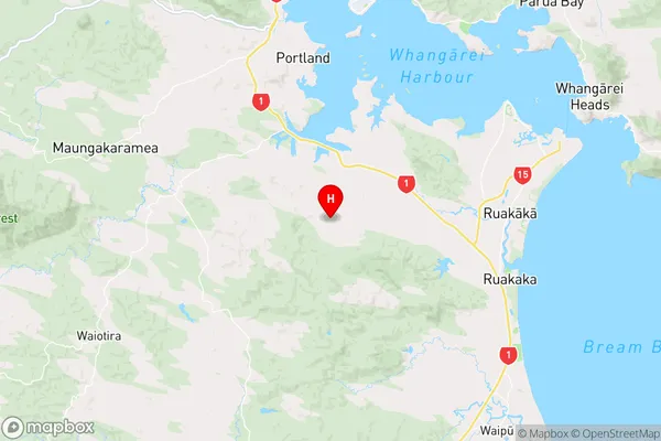 Springfield,Northland Region Map