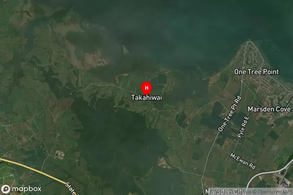 Takahiwai,Northland Satellite Map