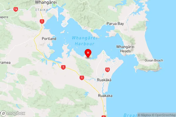 Takahiwai,Northland Region Map