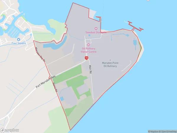 Marsden Point, Northland Polygon Area Map