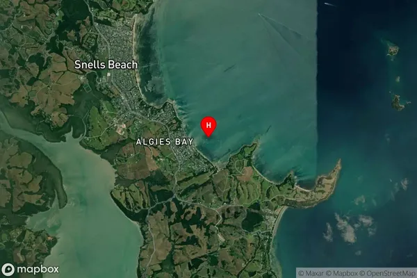 Algies Bay,Auckland Satellite Map