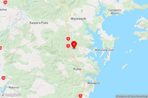 Pohuehue,Auckland Region Map