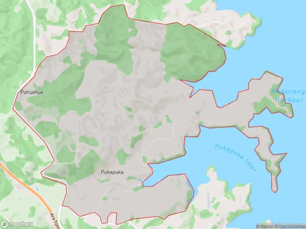 Pohuehue, Auckland Polygon Area Map