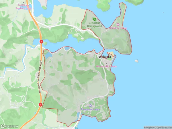 ZipCode 0950 Map for Waiwera