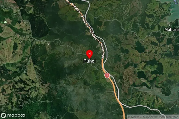 Puhoi,Auckland Satellite Map