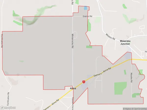 Deborah, Otago Polygon Area Map