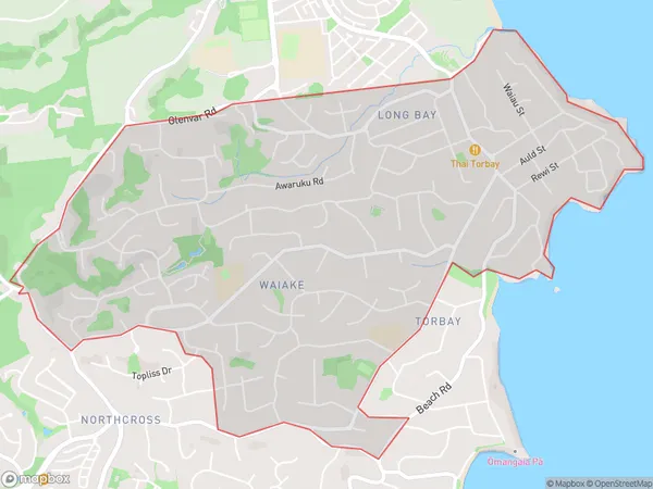 Torbay, Auckland Polygon Area Map