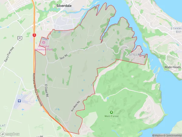 Stillwater, Auckland Polygon Area Map