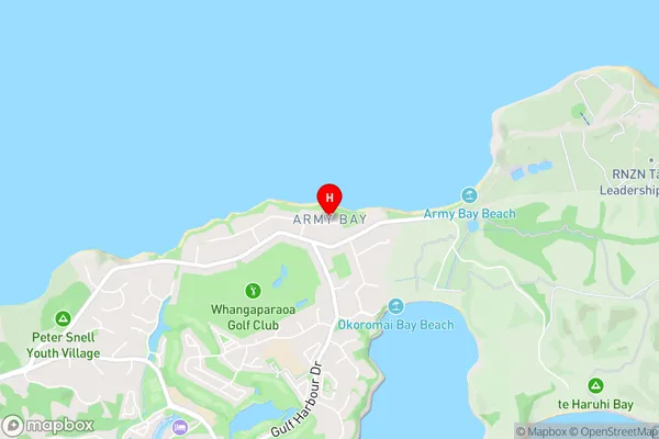 Army Bay,Auckland Area Map