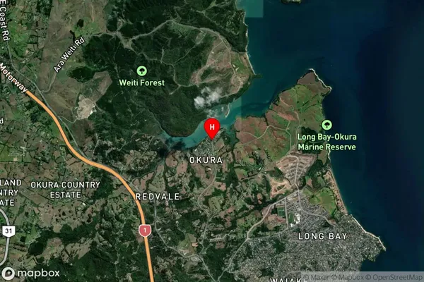 Okura,Auckland Satellite Map