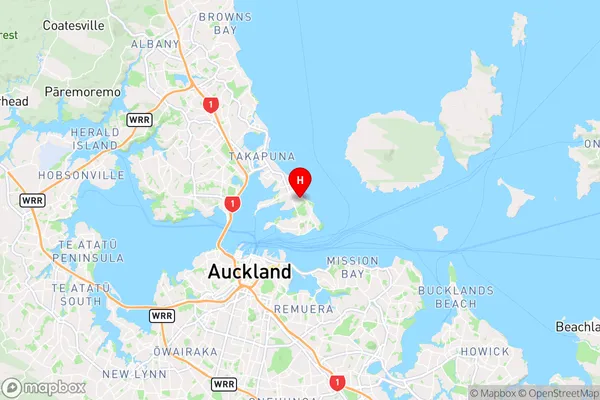 Narrow Neck,Auckland Region Map