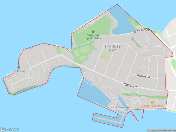 Stanley Point, Auckland Polygon Area Map