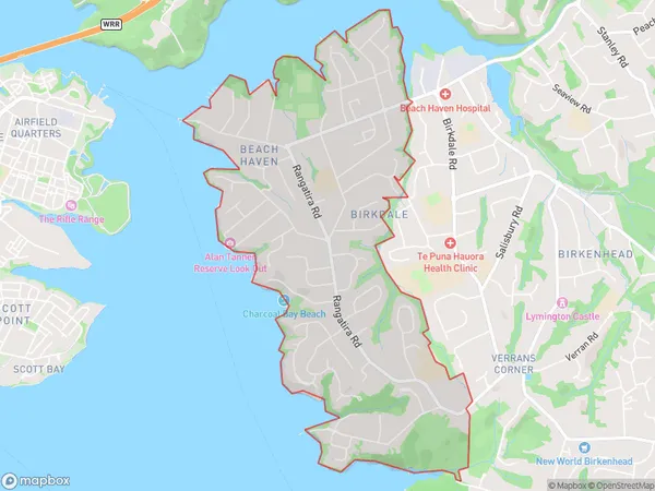 Beach Haven, Auckland Polygon Area Map