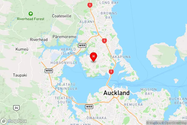 Birkenhead,Auckland Region Map