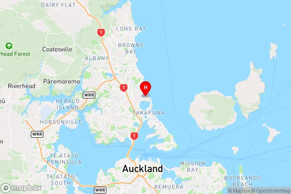 Milford,Auckland Region Map