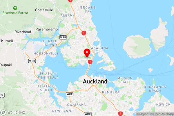 Northcote,Auckland Region Map