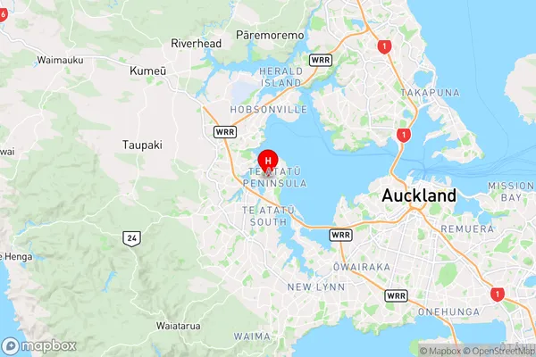 Te Atatu Peninsula,Auckland Region Map