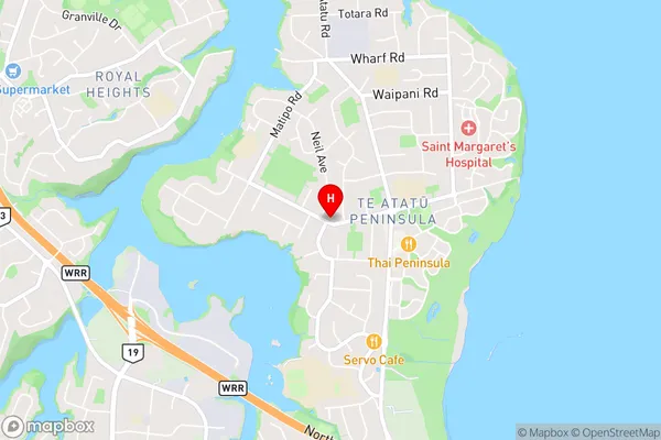 Te Atatu Peninsula,Auckland Area Map