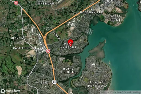 West Harbour,Auckland Satellite Map