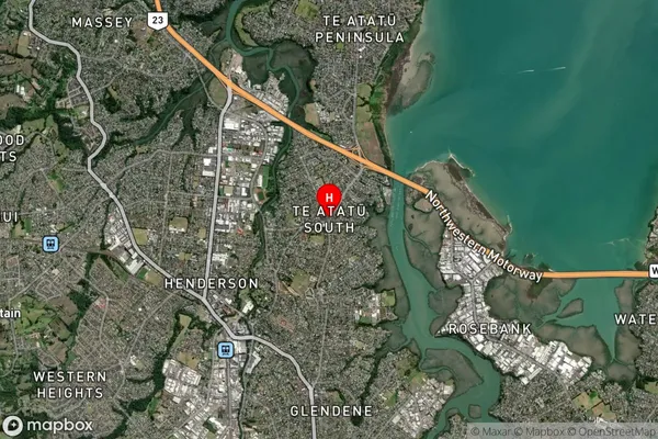 Te Atatu South,Auckland Satellite Map