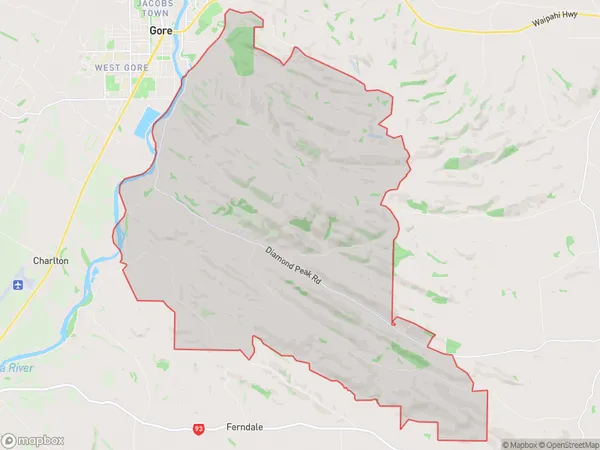 Diamond Peak, Otago Polygon Area Map