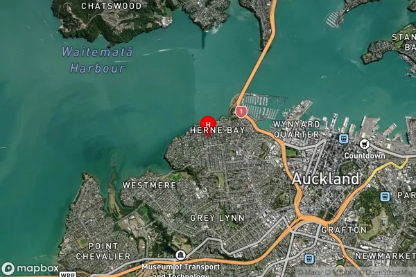 Herne Bay,Auckland Satellite Map