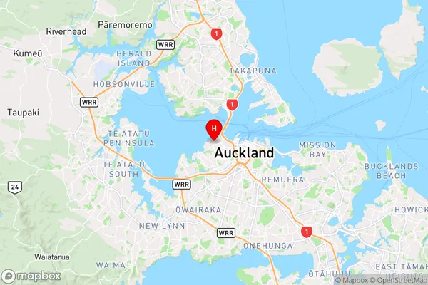 Herne Bay,Auckland Region Map