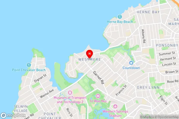 Westmere,Auckland Area Map