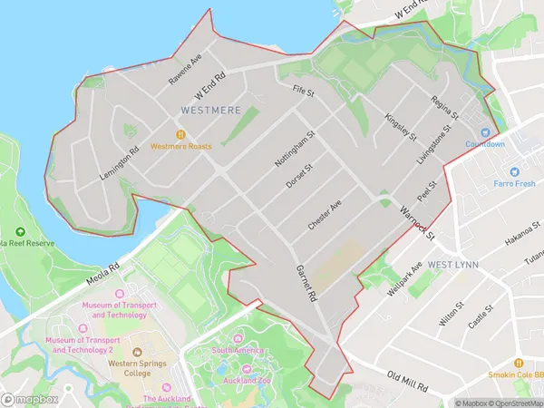 Westmere, Auckland Polygon Area Map