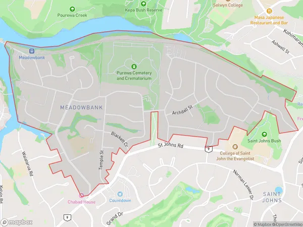 ZipCode 1742 Map for Meadowbank