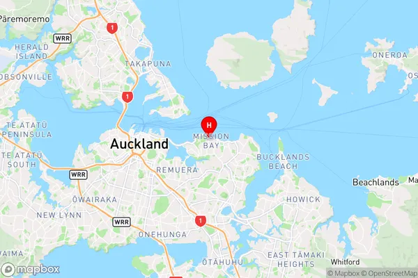 Mission Bay,Auckland Region Map