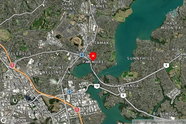 Panmure,Auckland Satellite Map