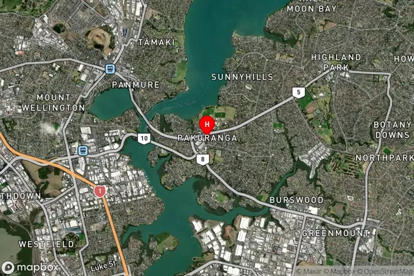 Pakuranga,Auckland Satellite Map