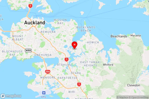 Pakuranga,Auckland Region Map