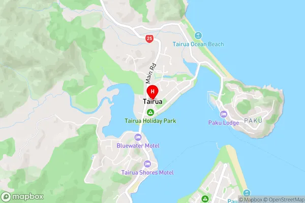 Tairua,Waikato Area Map