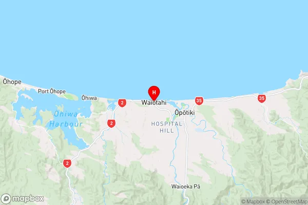 Waiotahe,Bay of Plenty Region Map