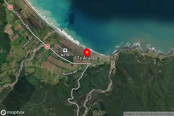 Te Araroa,Gisborne Satellite Map