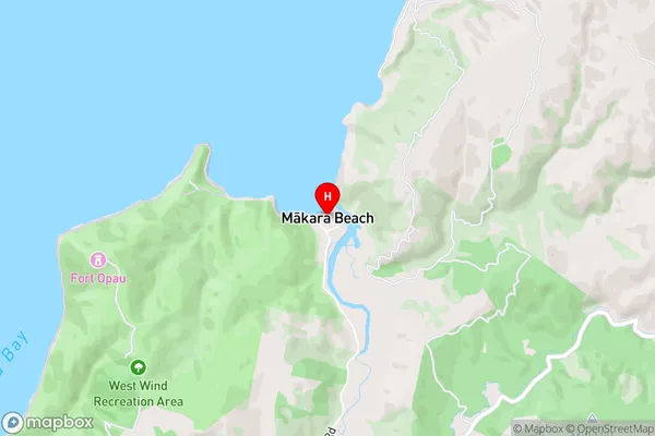 Makara Beach,Wellington Area Map