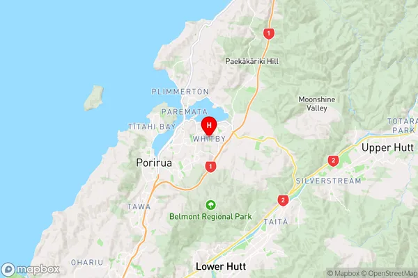 Whitby,Wellington Region Map