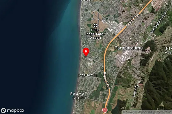 Raumati Beach,Wellington Satellite Map